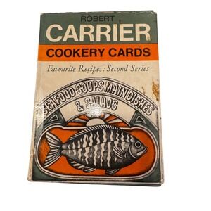 Robert Carrier Cookery Cards Recipes Second Series Seafood 20 Cards Boxed  1967